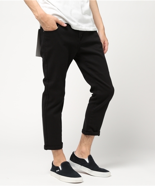 VIBGYOR（ヴィブジョー）の「VIBGYOR Select/ カツラギカラークロップドパンツ（チノパンツ・メンズ・ブラック/カーキ/ベージュ/ロイヤルブルー/ホワイト/グレー系その他/ホワイト系その他/ブラック系その他・MEDIUM/X-LARGE/LARGE/SMALL）」の3枚目の写真