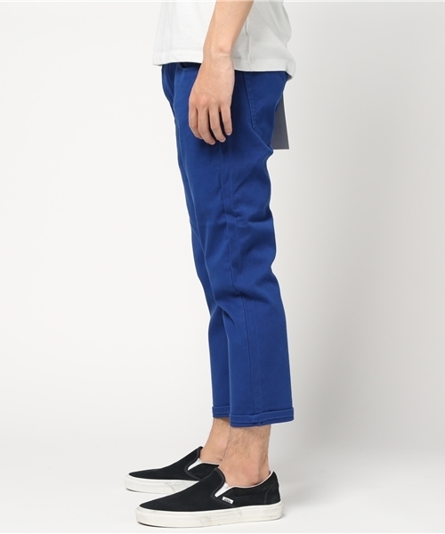 VIBGYOR（ヴィブジョー）の「VIBGYOR Select/ カツラギカラークロップドパンツ（チノパンツ・メンズ・ブラック/カーキ/ベージュ/ロイヤルブルー/ホワイト/グレー系その他/ホワイト系その他/ブラック系その他・MEDIUM/X-LARGE/LARGE/SMALL）」の9枚目の写真