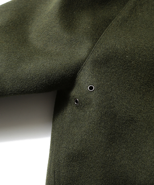 ASPESI × BEAMS / ローデンクロスフーデッドパーカ/S/ウール/NVY/無地/CG76/E823 ASPESI◇ローデンクロスフーデッドパーカ/S/ウール/NVY/無地/CG76/E823