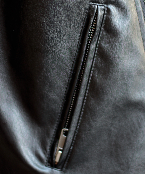 glory crew（グローリークルー）の「【2016 AW新作】ダブルライダースブルゾン（ライダースジャケット・メンズ・ブラック/キャメル・M/LL/S/L）」の7枚目の写真