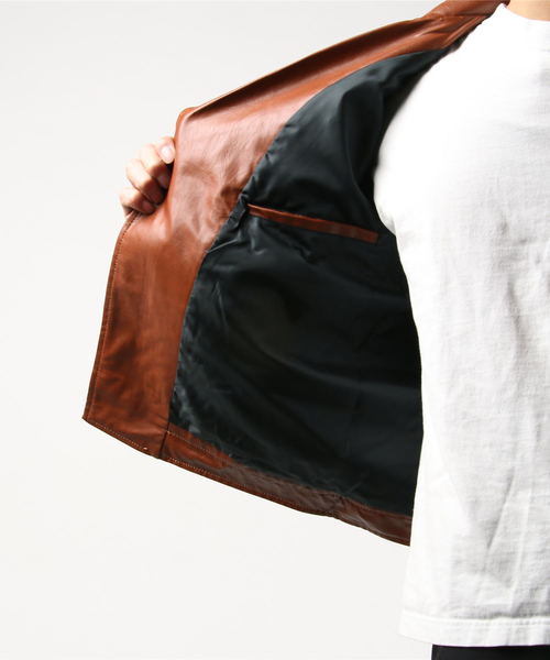 glory crew（グローリークルー）の「【2016 AW新作】ダブルライダースブルゾン（ライダースジャケット・メンズ・ブラック/キャメル・M/LL/S/L）」の15枚目の写真