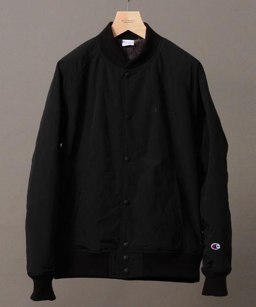 Champion（チャンピオン）の「【別注】 ＜Champion（チャンピオン）＞ ∴ SNAP JKT/アウター◆（ナイロンジャケット・メンズ・ブラック/ダークグリーン・SMALL/MEDIUM/LARGE）」の3枚目の写真