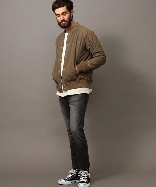 Champion（チャンピオン）の「【別注】 ＜Champion（チャンピオン）＞ ∴ SNAP JKT/アウター◆（ナイロンジャケット・メンズ・ブラック/ダークグリーン・SMALL/MEDIUM/LARGE）」の19枚目の写真
