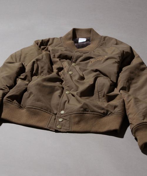 Champion（チャンピオン）の「【別注】 ＜Champion（チャンピオン）＞ ∴ SNAP JKT/アウター◆（ナイロンジャケット・メンズ・ブラック/ダークグリーン・SMALL/MEDIUM/LARGE）」の11枚目の写真