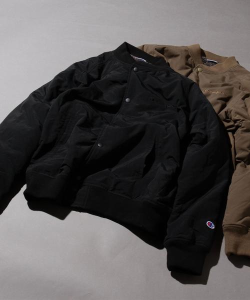 Champion（チャンピオン）の「【別注】 ＜Champion（チャンピオン）＞ ∴ SNAP JKT/アウター◆（ナイロンジャケット・メンズ・ブラック/ダークグリーン・SMALL/MEDIUM/LARGE）」の12枚目の写真