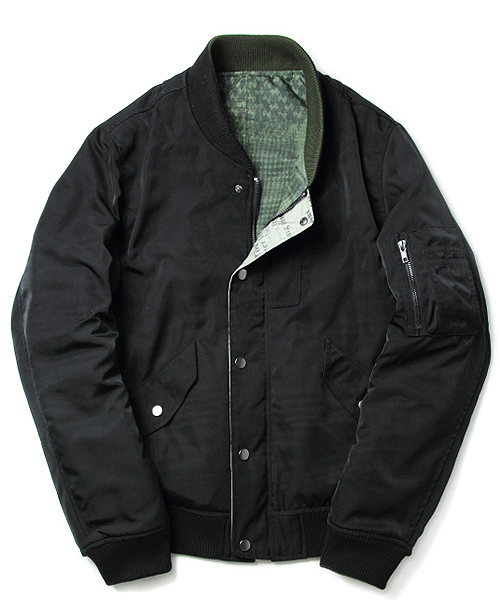 JACKROSE（ジャックローズ）の「脱着フードアフガンストール転写リバーシブルMA-1　（MA-1・メンズ・カーキ・L/M/XL）」の4枚目の写真