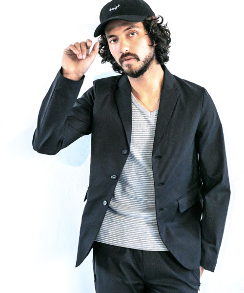 CAMBIO(カンビオ)の「mj4431-Water Repellent Tencel Stretch 3B Tailored Jacket ジャケット(テーラードジャケット・メンズ・ブラック/ネイビー・M/S/L)」の1枚目の写真