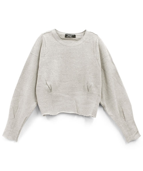 RNA(アールエヌエー)の「M0610 リメイク風裏毛変形プルオーバー(Tシャツ/カットソー・レディース・オフホワイト/杢グレー/ダークネイビー・MEDIUM)」の9枚目の写真