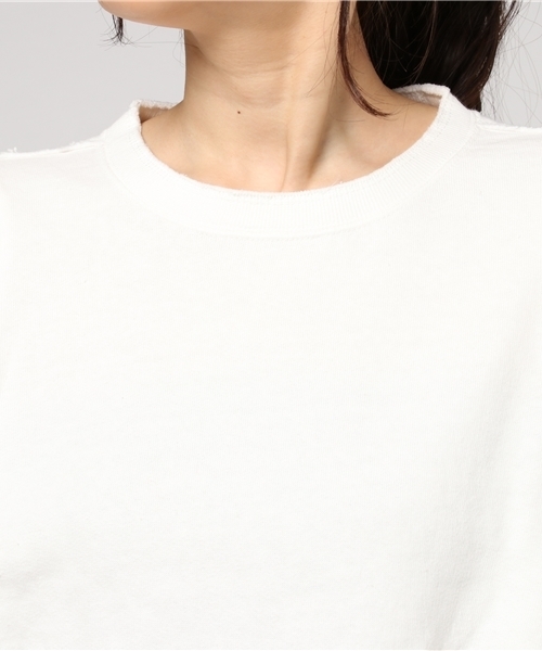 RNA(アールエヌエー)の「M0610 リメイク風裏毛変形プルオーバー(Tシャツ/カットソー・レディース・オフホワイト/杢グレー/ダークネイビー・MEDIUM)」の4枚目の写真
