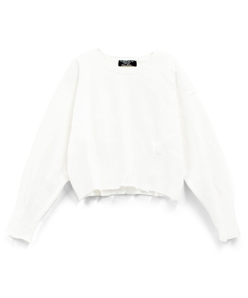 RNA(アールエヌエー)の「M0610 リメイク風裏毛変形プルオーバー(Tシャツ/カットソー・レディース・オフホワイト/杢グレー/ダークネイビー・MEDIUM)」の2枚目の写真