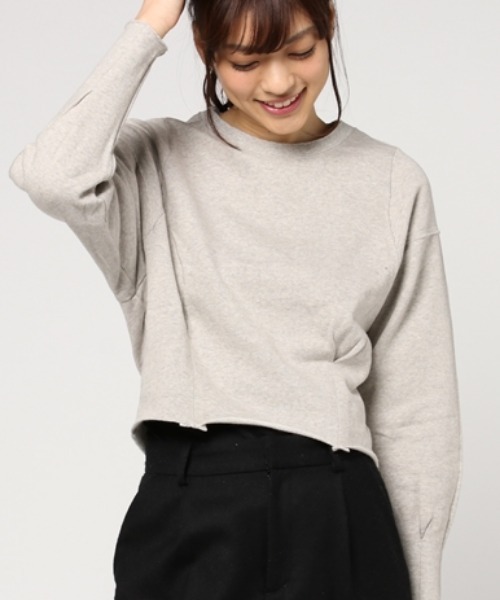 RNA(アールエヌエー)の「M0610 リメイク風裏毛変形プルオーバー(Tシャツ/カットソー・レディース・オフホワイト/杢グレー/ダークネイビー・MEDIUM)」の12枚目の写真