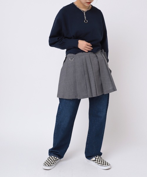 RNA(アールエヌエー)の「M0610 リメイク風裏毛変形プルオーバー(Tシャツ/カットソー・レディース・オフホワイト/杢グレー/ダークネイビー・MEDIUM)」の15枚目の写真