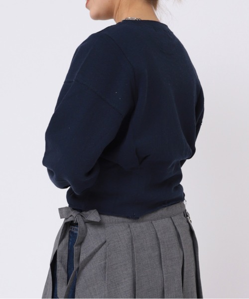 RNA(アールエヌエー)の「M0610 リメイク風裏毛変形プルオーバー(Tシャツ/カットソー・レディース・オフホワイト/杢グレー/ダークネイビー・MEDIUM)」の13枚目の写真