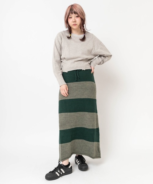 RNA(アールエヌエー)の「M0610 リメイク風裏毛変形プルオーバー(Tシャツ/カットソー・レディース・オフホワイト/杢グレー/ダークネイビー・MEDIUM)」の19枚目の写真