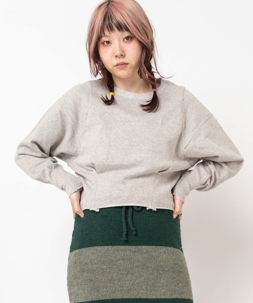 RNA(アールエヌエー)の「M0610 リメイク風裏毛変形プルオーバー(Tシャツ/カットソー・レディース・オフホワイト/杢グレー/ダークネイビー・MEDIUM)」の20枚目の写真