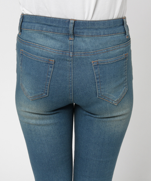 GeeRA（ジーラ）の「美ラインストレッチスキニーデニムパンツ（デニムパンツ・レディース・ブラック系その他/ネイビー/ブラック/ダークインディゴブルー/ダークネイビー/インディゴブルー・58/64/70/61/67/73）」の11枚目の写真