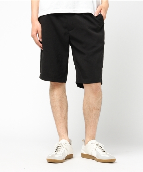 CUSTOM CULTURE（カスタムカルチャー）の「【CUSTOM CULTURE】　1タックショーツ　無地（その他パンツ・メンズ・ネイビー/ブラック・3/2/1/4）」の2枚目の写真