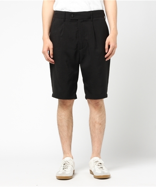 CUSTOM CULTURE（カスタムカルチャー）の「【CUSTOM CULTURE】　1タックショーツ　無地（その他パンツ・メンズ・ネイビー/ブラック・3/2/1/4）」の5枚目の写真