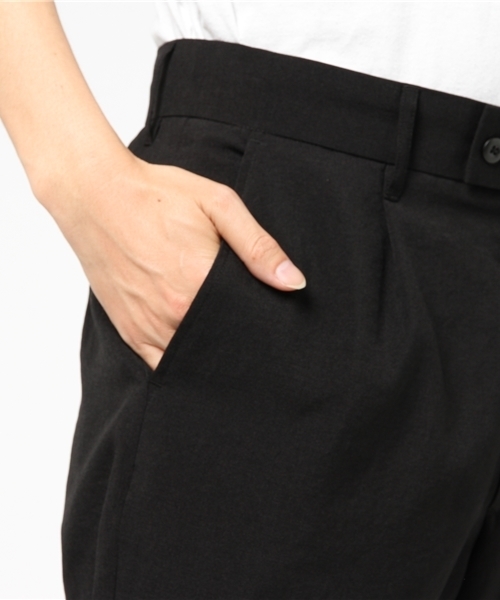 CUSTOM CULTURE（カスタムカルチャー）の「【CUSTOM CULTURE】　1タックショーツ　無地（その他パンツ・メンズ・ネイビー/ブラック・3/2/1/4）」の8枚目の写真