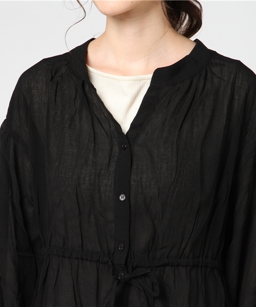 LOWRYS FARM（ローリーズファーム）の「ＪＺシャツガウンワンピース　769427 （ワンピース・レディース・ホワイト/ブラック/オレンジ・MEDIUM/LARGE）」の7枚目の写真