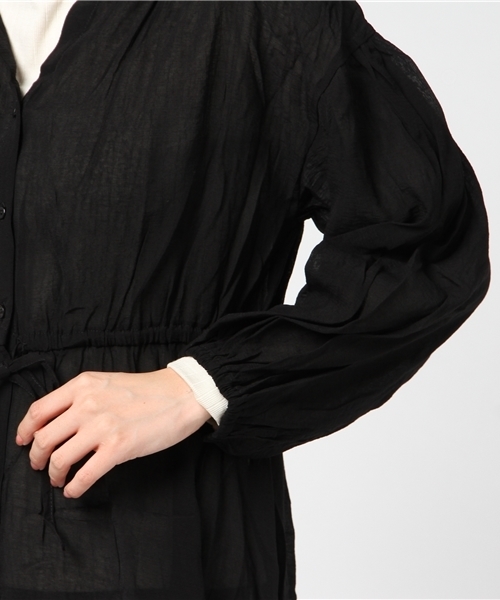 LOWRYS FARM（ローリーズファーム）の「ＪＺシャツガウンワンピース　769427 （ワンピース・レディース・ホワイト/ブラック/オレンジ・MEDIUM/LARGE）」の8枚目の写真