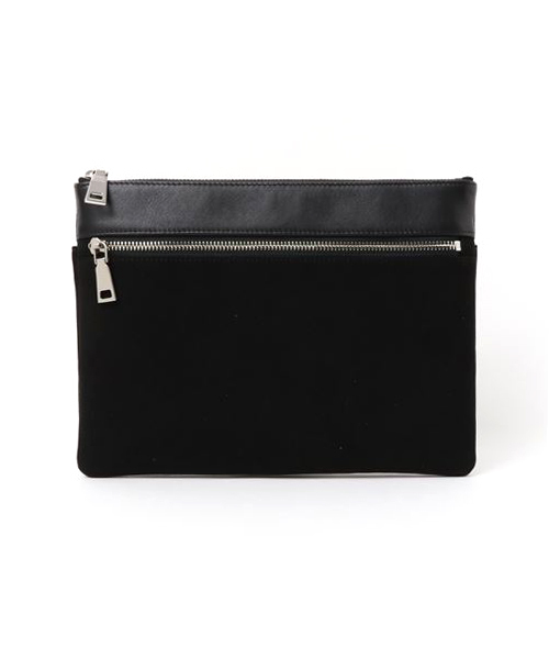 SHIPS(シップス)の「SC: フェイク スエード クラッチ(クラッチバッグ・メンズ・ブラック/ネイビー/ブラウン・ONE SIZE)」の2枚目の写真