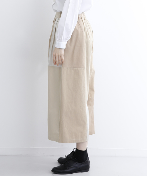 MERLOT（メルロー）の「パッチワークワイドパンツ2576（その他パンツ・レディース・ベージュ/ピンク/ブルー・FREE）」の7枚目の写真
