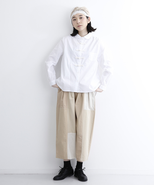 MERLOT（メルロー）の「パッチワークワイドパンツ2576（その他パンツ・レディース・ベージュ/ピンク/ブルー・FREE）」の8枚目の写真