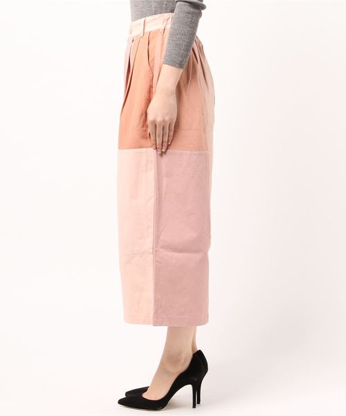 MERLOT（メルロー）の「パッチワークワイドパンツ2576（その他パンツ・レディース・ベージュ/ピンク/ブルー・FREE）」の5枚目の写真