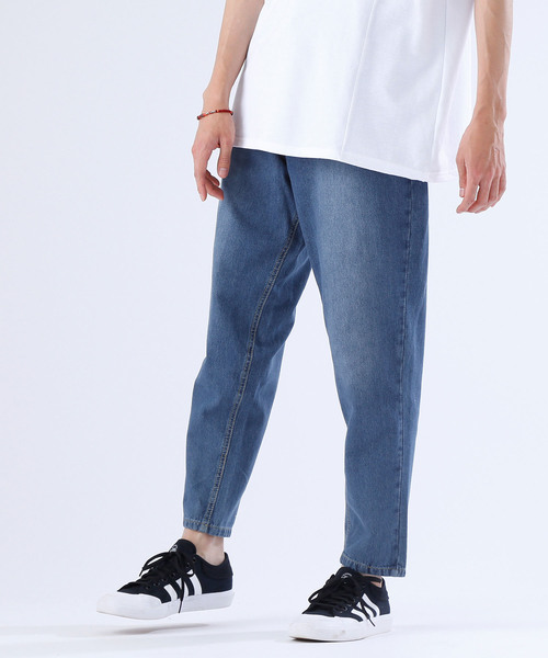 MONO-MART(モノマート)の「バギーシルエットワイドデニムパンツ/ワイドパンツ(MONO-MART)(デニムパンツ・メンズ・サックスブルー/インディゴブルー/ブルー/ライトインディゴブルー・M/L)」の4枚目の写真