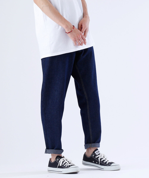 MONO-MART(モノマート)の「バギーシルエットワイドデニムパンツ/ワイドパンツ(MONO-MART)(デニムパンツ・メンズ・サックスブルー/インディゴブルー/ブルー/ライトインディゴブルー・M/L)」の3枚目の写真