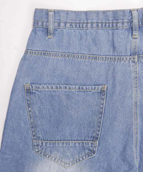 MONO-MART(モノマート)の「バギーシルエットワイドデニムパンツ/ワイドパンツ(MONO-MART)(デニムパンツ・メンズ・サックスブルー/インディゴブルー/ブルー/ライトインディゴブルー・M/L)」の10枚目の写真