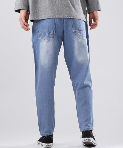 MONO-MART(モノマート)の「バギーシルエットワイドデニムパンツ/ワイドパンツ(MONO-MART)(デニムパンツ・メンズ・サックスブルー/インディゴブルー/ブルー/ライトインディゴブルー・M/L)」の14枚目の写真