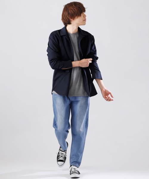 MONO-MART(モノマート)の「バギーシルエットワイドデニムパンツ/ワイドパンツ(MONO-MART)(デニムパンツ・メンズ・サックスブルー/インディゴブルー/ブルー/ライトインディゴブルー・M/L)」の21枚目の写真