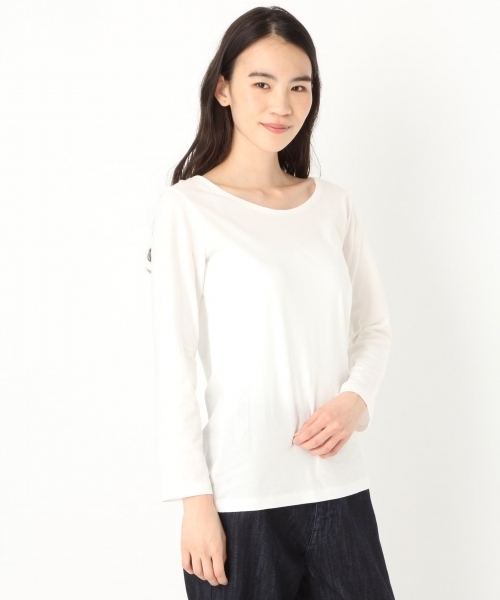 niko and...(ニコアンド)の「オリジナルスーピマ機能付きロングスリーブTシャツ【niko and ...】(Tシャツ/カットソー・レディース・ホワイト/ブラック/ネイビー/チャコール/グレー・LARGE/MEDIUM)」の2枚目の写真