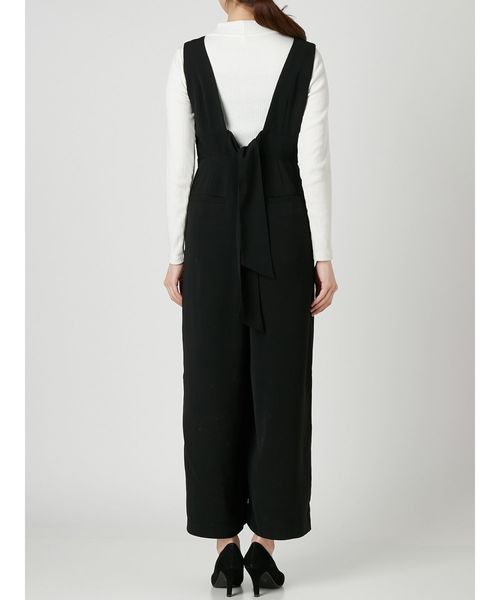 MURUA（ムルーア）の「バックリボンフレアオールインワン（つなぎ 