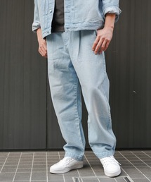 【WEB限定】デニムバギーワイドパンツ