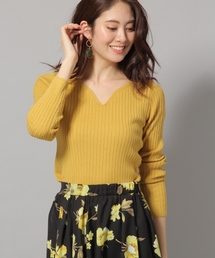 Andemiu | ハートネックワイドリブプルオーバー788824(ニット/セーター)