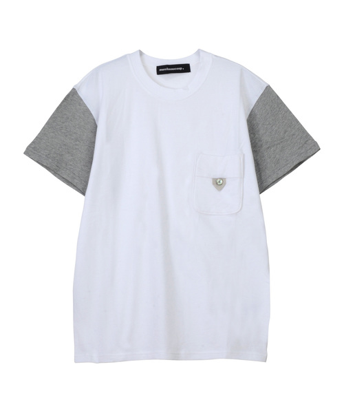 mercibeaucoup,(メルシーボークー)の「B:春インレー(Tシャツ/カットソー・メンズ・ブラック/グレー/ピンク・03)」の2枚目の写真