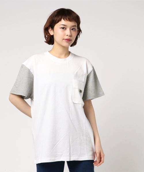 mercibeaucoup,(メルシーボークー)の「B:春インレー(Tシャツ/カットソー・メンズ・ブラック/グレー/ピンク・03)」の7枚目の写真