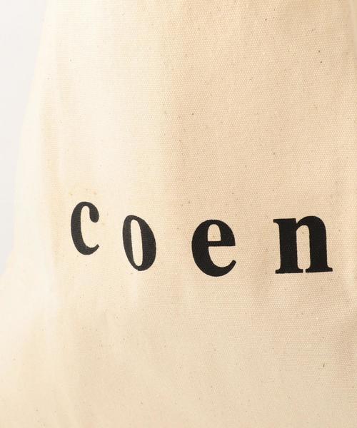 coen(コーエン)の「coenロゴマルシェバッグ(エコバッグ)(トートバッグ・レディース・ブラック/オフホワイト・FREE)」の6枚目の写真