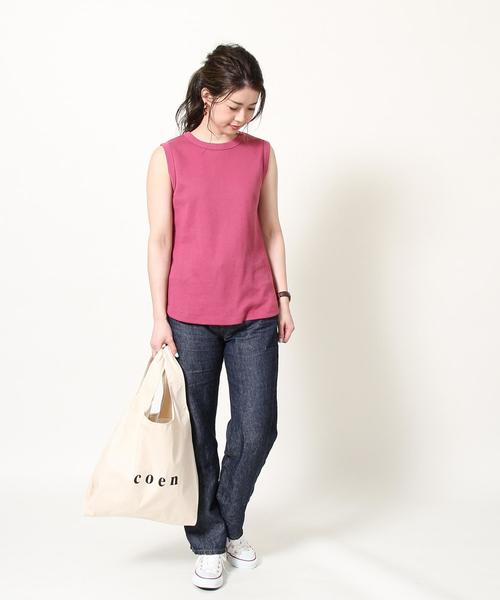 coen(コーエン)の「coenロゴマルシェバッグ(エコバッグ)(トートバッグ・レディース・ブラック/オフホワイト・FREE)」の12枚目の写真