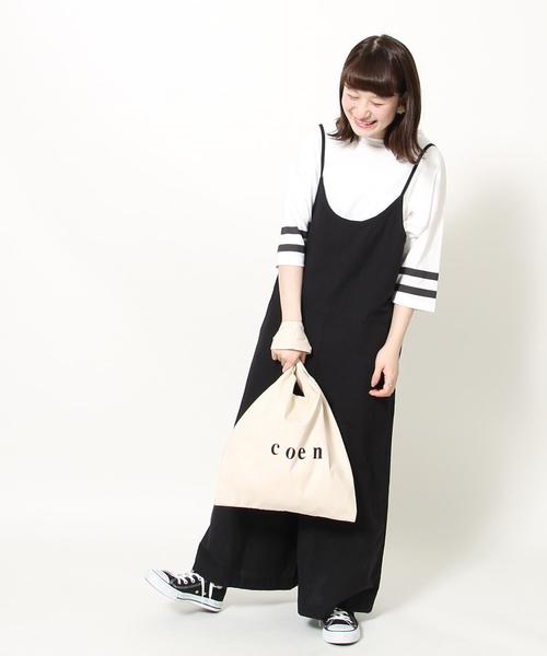 coen(コーエン)の「coenロゴマルシェバッグ(エコバッグ)(トートバッグ・レディース・ブラック/オフホワイト・FREE)」の11枚目の写真