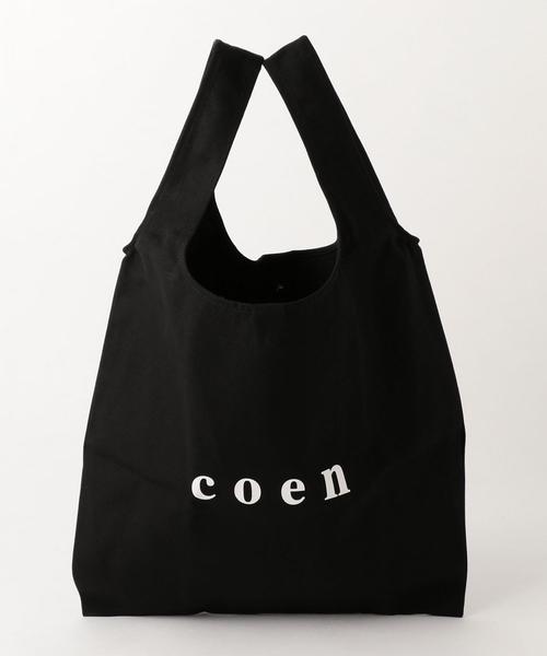 coen(コーエン)の「coenロゴマルシェバッグ(エコバッグ)(トートバッグ・レディース・ブラック/オフホワイト・FREE)」の10枚目の写真
