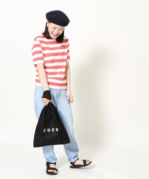 coen(コーエン)の「coenロゴマルシェバッグ(エコバッグ)(トートバッグ・レディース・ブラック/オフホワイト・FREE)」の14枚目の写真
