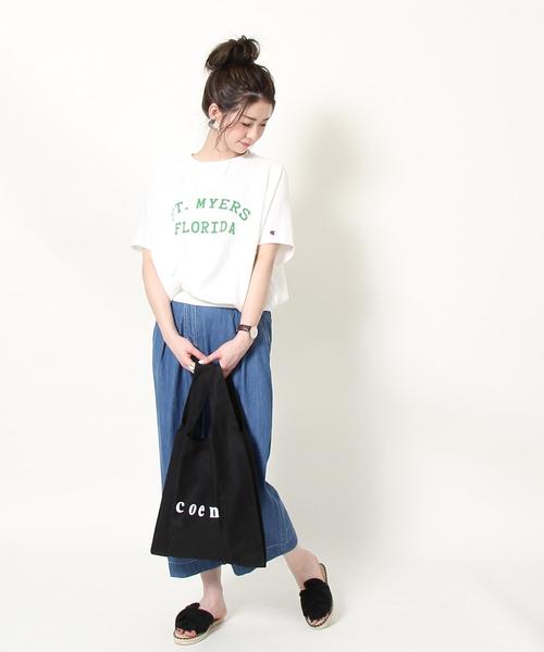 coen(コーエン)の「coenロゴマルシェバッグ(エコバッグ)(トートバッグ・レディース・ブラック/オフホワイト・FREE)」の15枚目の写真