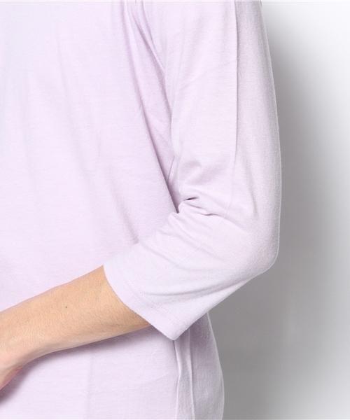 NANO universe（ナノユニバース）の「プレミアムスウィートU-neckTee7/S（Tシャツ/カットソー・メンズ・ホワイト/トップグレー/チャコール/ラベンダー/スモークピンク/ライトパープル/パープル/ターコイズブルー/ネイビー/グリーン/ベージュ/オリーブ/マスタード/ボルドー/オレンジ/ダークグレー/ブラック・38/40/42）」の22枚目の写真