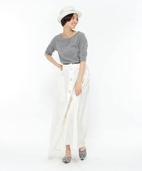 【吸水速乾】ストレッチボートネックTシャツ / LAKOLE 【吸水速乾】ストレッチボートネックTシャツ / LAKOLE