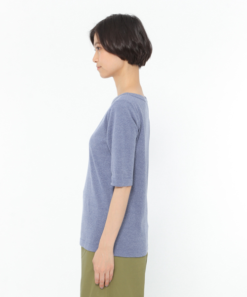 【吸水速乾】ストレッチボートネックTシャツ / LAKOLE 【吸水速乾】ストレッチボートネックTシャツ / LAKOLE