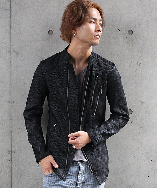 TORNADO MART(トルネードマート)の「TORNADO MART∴ウェーブブライトライダース(テーラードジャケット)」|ブラック